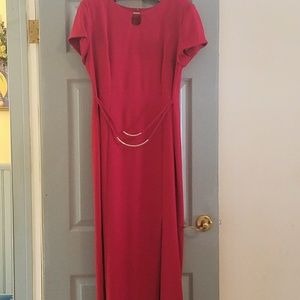 Red dress, ankle length